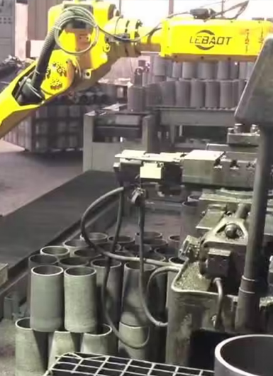 五金行業工業機器人數控車床上下料搬運案例